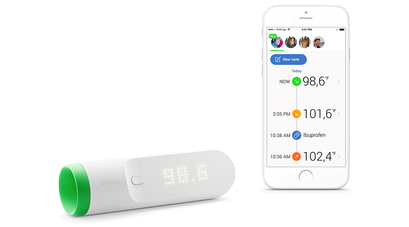 Illustration for article titled Sixteen Sensors Let Withings' New Forehead Thermometer Make Easy Instant Readings